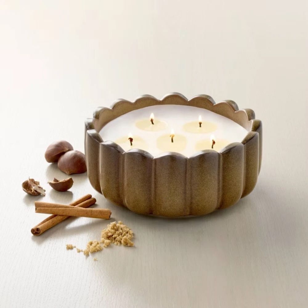 Scalloped Rim Harvest Chestnut Jar Candle - Hearth & Hand Magnolia 42Oz
